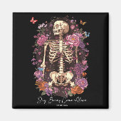Flower Skeleton Dry Bones Come Alive, Retro Enchan Magneet (Voorkant)