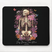 Flower Skeleton Dry Bones Come Alive, Retro Enchan Muismat (Voorkant)