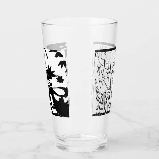 Flower sketched glasses glas (Links)