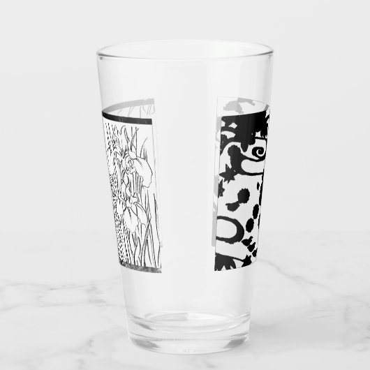 Flower sketched glasses glas (Rechts)