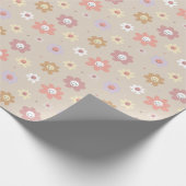 Flower Smiley Wrapping Paper Cadeaupapier (Hoek)