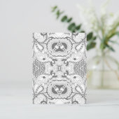 Flower Square Doodle Briefkaart (Staand voorkant)