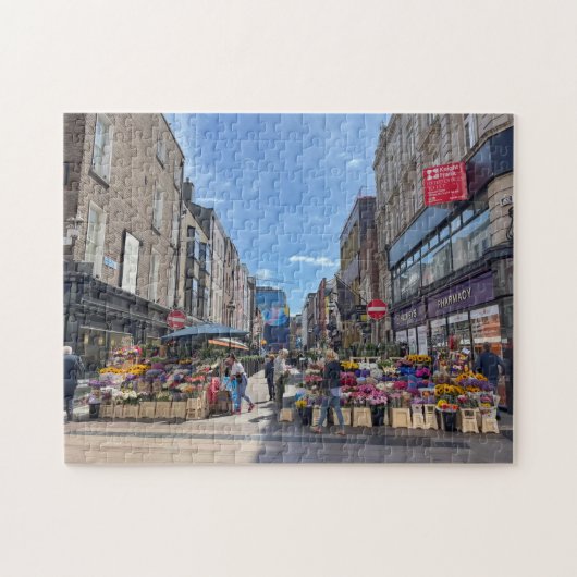 Flower stand on Thomas Street, Dublin, Ierland Legpuzzel (Horizontaal)