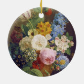 Flower Still Life by Jean Ulrich Tournier Keramisch Ornament (Achterkant)