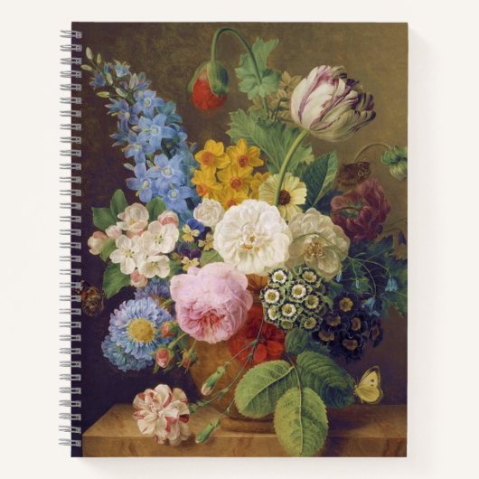 Flower Still Life by Jean Ulrich Tournier Notitieboek (Voorkant)