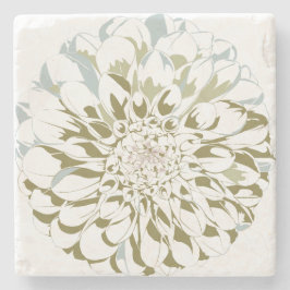 Flower stone coaster - dahlia stenen onderzetter