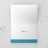 Flower Stripe Thank You Card Bedankkaart (Binnen)