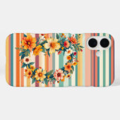 Flower Stripes Retro (D) Case-Mate iPhone Case (Achterkant (horizontaal))