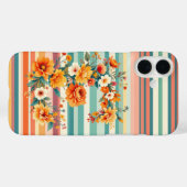 Flower Stripes Retro (E) Case-Mate iPhone Case (Achterkant (horizontaal))