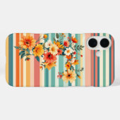 Flower Stripes Retro (F) Case-Mate iPhone Case (Achterkant (horizontaal))