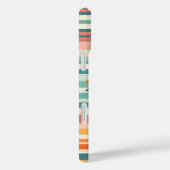 Flower Stripes Retro (F) Case-Mate iPhone Case (Achterkant / Rechts)