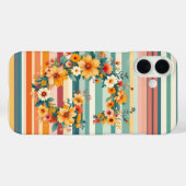 Flower Stripes Retro (G) Case-Mate iPhone Case (Achterkant (horizontaal))