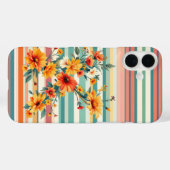 Flower Stripes Retro (K) Case-Mate iPhone Case (Achterkant (horizontaal))