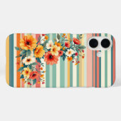 Flower Stripes Retro (L) Case-Mate iPhone Case (Achterkant (horizontaal))