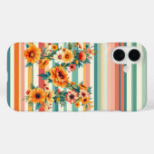 Flower Stripes Retro (M) Case-Mate iPhone Case (Achterkant (horizontaal))