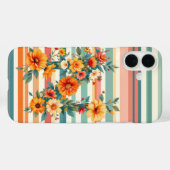 Flower Stripes Retro (N) Case-Mate iPhone Case (Achterkant (horizontaal))