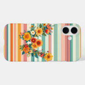 Flower Stripes Retro (W) Case-Mate iPhone Case (Achterkant (horizontaal))