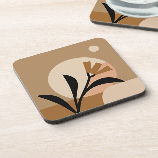 Flower Sun Boho Bier Onderzetter (Linkerzijde)