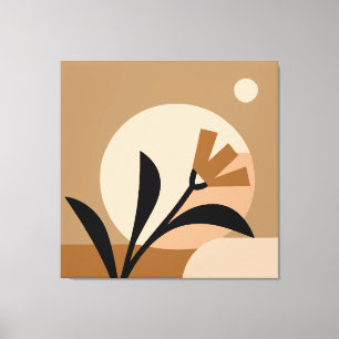 Flower Sun Boho Canvas Afdruk