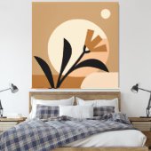 Flower Sun Boho Canvas Afdruk (Insitu (Slaapkamer))