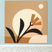 Flower Sun Boho Canvas Afdruk (Insitu (Houten vloer))