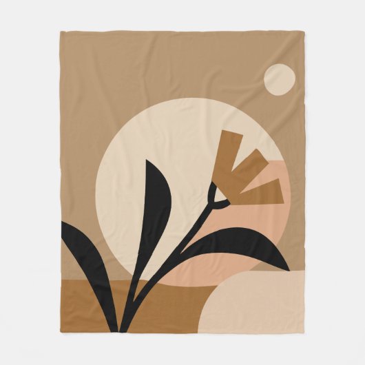 Flower Sun Boho Fleece Deken (Voorkant)