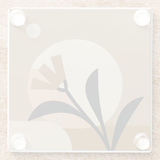 Flower Sun Boho Glazen Onderzetter (Achterkant)