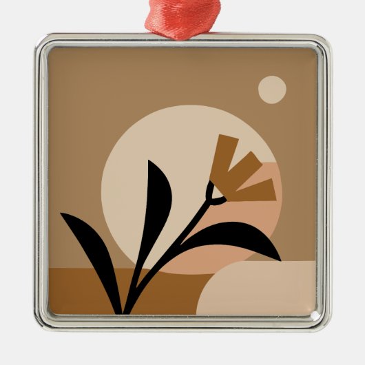 Flower Sun Boho Metalen Ornament (Voorkant)