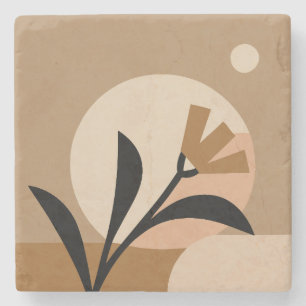 Flower Sun Boho Stenen Onderzetter