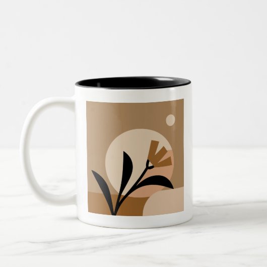 Flower Sun Boho Tweekleurige Koffiemok (Links)