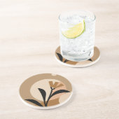 Flower Sun Boho Zandsteen Onderzetter (Zijkant)