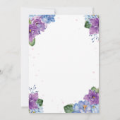 Flower Tea Birthday Party Invitation Kaart (Achterkant)