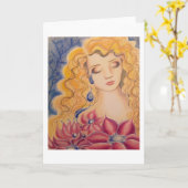 Flower Tears wenskaart Kaart (Gele Bloem)