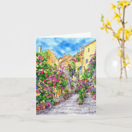 Flower Terrace Moederdag Kaart (Gele Bloem)