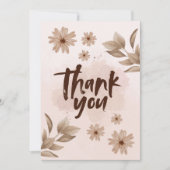 Flower Thank You Card Kaart (Voorkant)