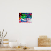 "Flower Thing" abstract art poster 11 x 14 (Keuken)