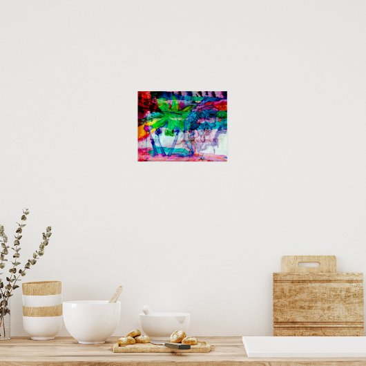 "Flower Thing" abstract art poster 11 x 14 (Keuken)