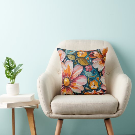 Flower Throw Pillow Kussen (Stoel)