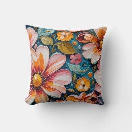 Flower Throw Pillow Kussen