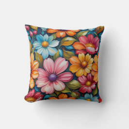 Flower Throw Pillow Kussen