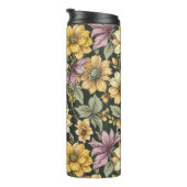 Flower travel mug thermosbeker (Geroteerd rechts)