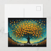 Flower Tree Herfst Vakantie Thanksgiving Briefkaar Feestdagenkaart (Voorkant / Achterkant)