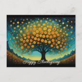 Flower Tree Herfst Vakantie Thanksgiving Briefkaar Feestdagenkaart (Voorkant)
