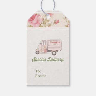 Flower Truck Label Cadeaulabel