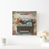 Flower Typewriter wandklok (Huis)