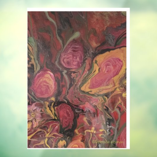 Flower Vase - Abstract kunstwerk venster Decal (Vel 3)