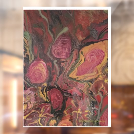 Flower Vase - Abstract kunstwerk venster Decal (Vel 2)