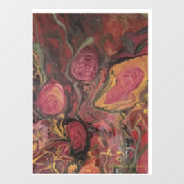 Flower Vase - Abstract kunstwerk venster Decal