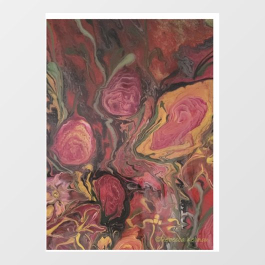 Flower Vase - Abstract kunstwerk venster Decal (Vel)