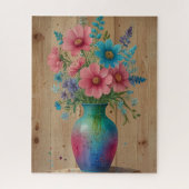 Flower Vase Puzzle – Leuke en educatieve activitei Legpuzzel (Verticaal)